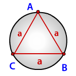Poloměr opsané kružnice rovnostranného trojúhelníku