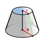 Obsah komolého kuželu