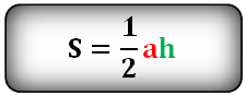Vzorec obsahu trojúhelníku přes stranu a výšku . S = 1/2*a*h