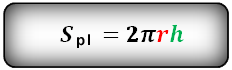 Výpočet obsahu válce. S=2*π*r*h